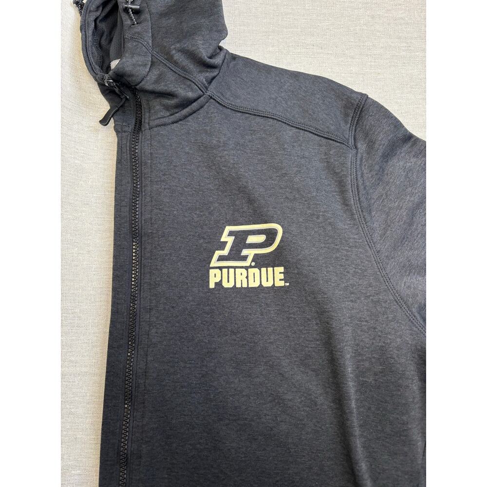 Purdue Boilermakers Mens XL Champion brand Dark Gray full zip hooded sweatshirt
